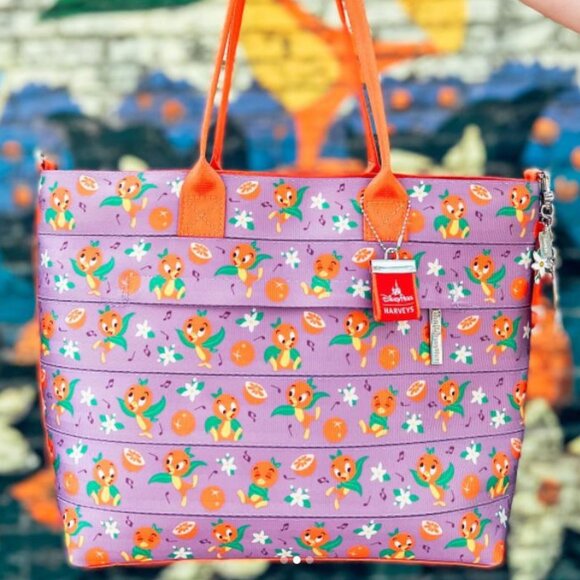 HARVEYS SEATBELT WALT DISNEY WORLD 50th ANNIVERSARY ORANGE BIRD STREAMLINE TOTE - Picture 2 of 10